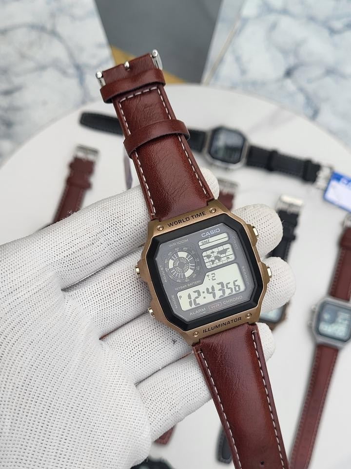 CASIO AE-1200 ILLUMINATOR BROWN GOLD