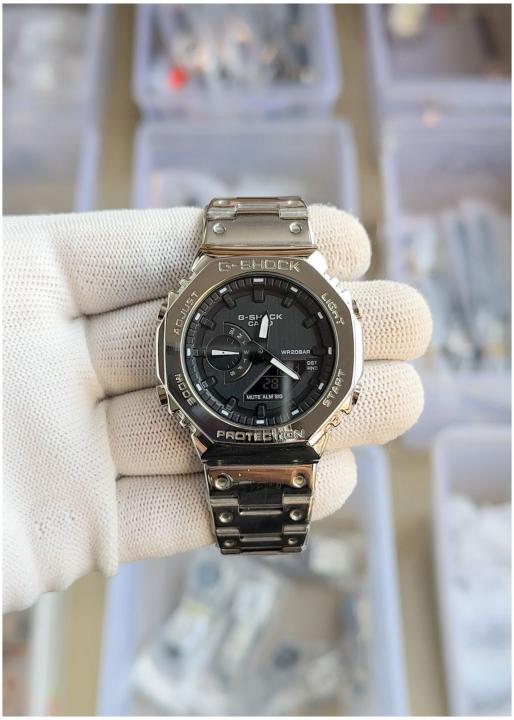 Casio G-Shock GM 2100 Black - Stainless Steel