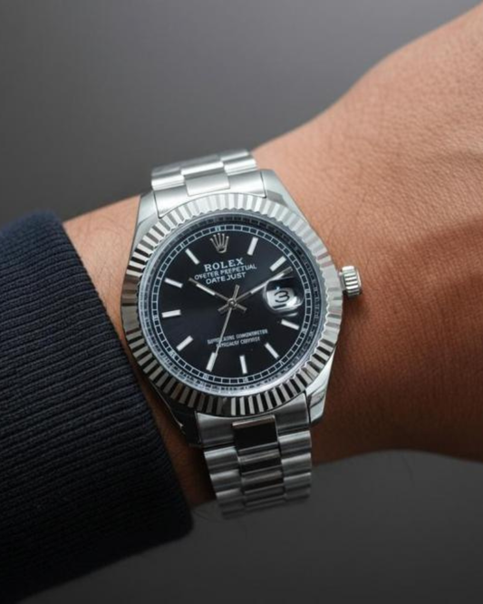 Ro-lex Datejust Steel Black Dial