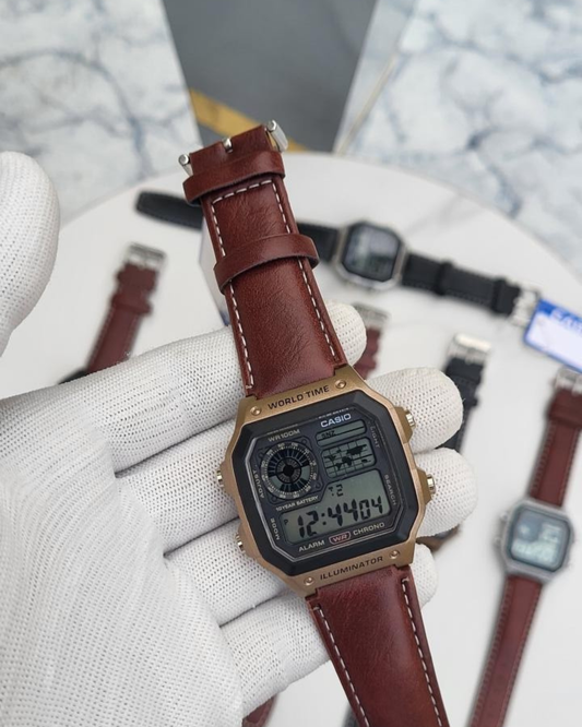 CASIO AE-1200 ILLUMINATOR BROWN GOLD